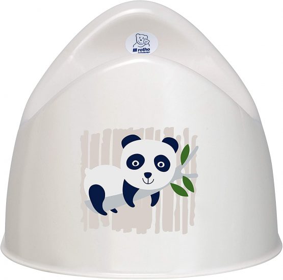 Rotho Babydesign Bio Toilet with Panda, 100% Biodegradable, 30.2 x 26.4 x 21.5 cm, Organic White