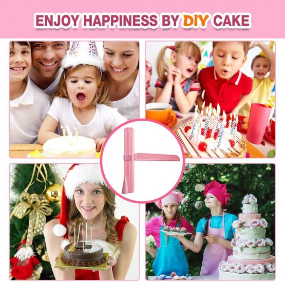 Cake Scraper, 2 Pack Adjustable Fondant Smoother Icing Smoother Fondant Smoothing Tool for Spreading Frosting on Cakes - Image 3