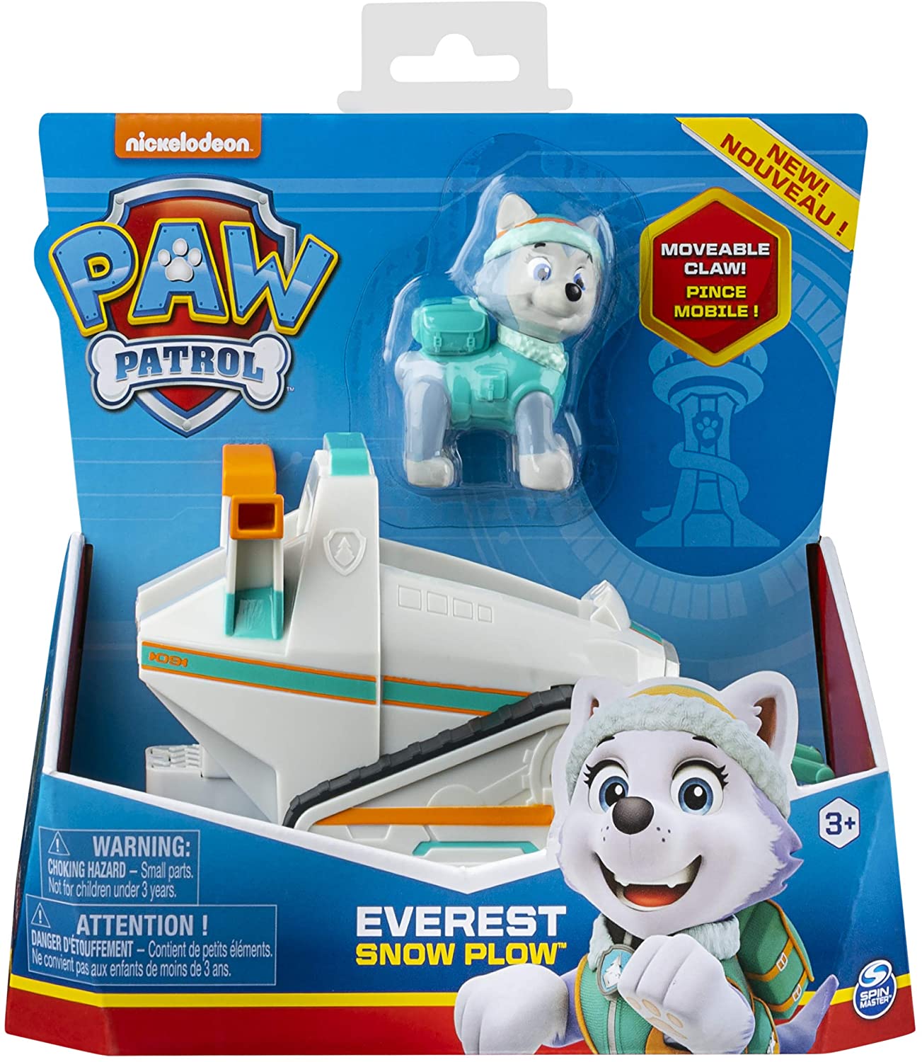 Paw Patrol Everest’s Snow Plough Vehicle with Collectible Figure, for Kids Aged 3 and Up, Grey, Piccolo - Image 2