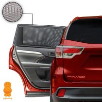 JELLYBABABABY Car Window Shades - Blocks UV Rays - Covers Rear Side Windows - Protects Baby Kids and Pets - Premium Quality Car Sun Shades - Universal Easy Fit - Pack of 2.
