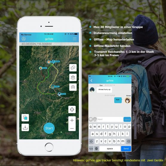goTele GPS Tracker Hiking Hunting Off-grid GPS Children and Pets Trackers No Monthly Fee No Required Network Real Time Tracking Device Outdoor Survival Tracking Gear - Image 3
