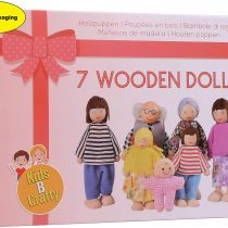Kids B Crafty Dolls House Accessories, Wooden Dolls House, Dolls House People. 7 - Happy Family People Figures, Imagination Birthday Present Toy For Children Toddlers