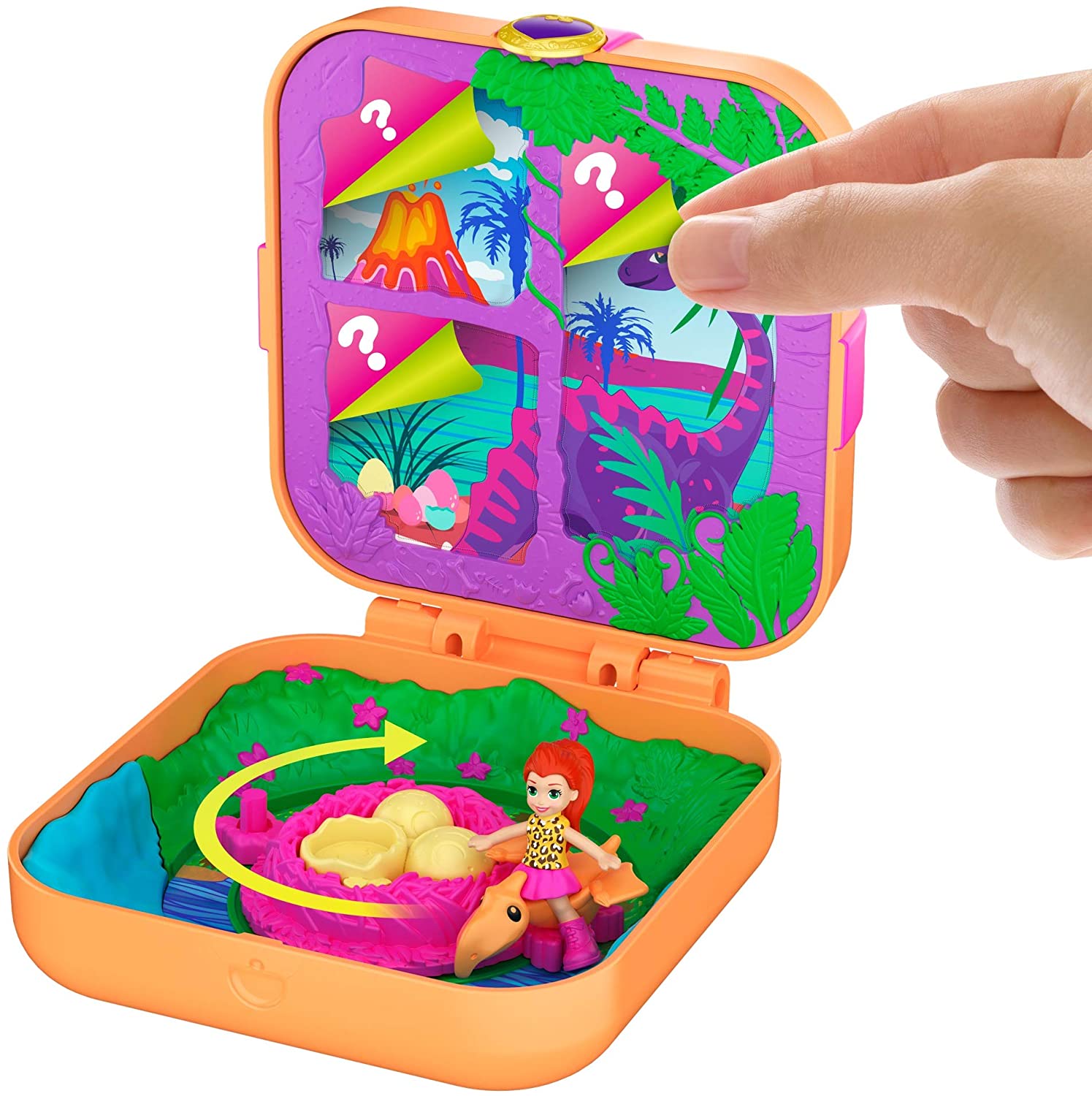 Polly Pocket GKV10 Dino Discovery Compact, Multi, Multicolor, Small - Image 3