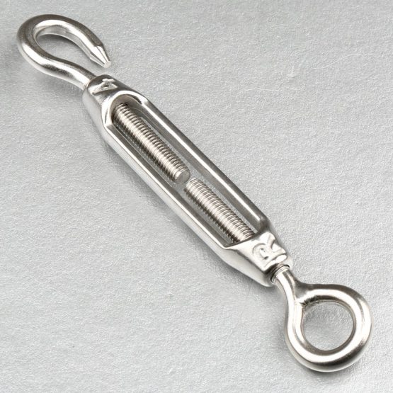 H&S 5x Turnbuckle Wire Tensioner Strainer M4 Stainless Steel Hook and Eye Rope Cable Tension Set Heavy Duty - Image 3