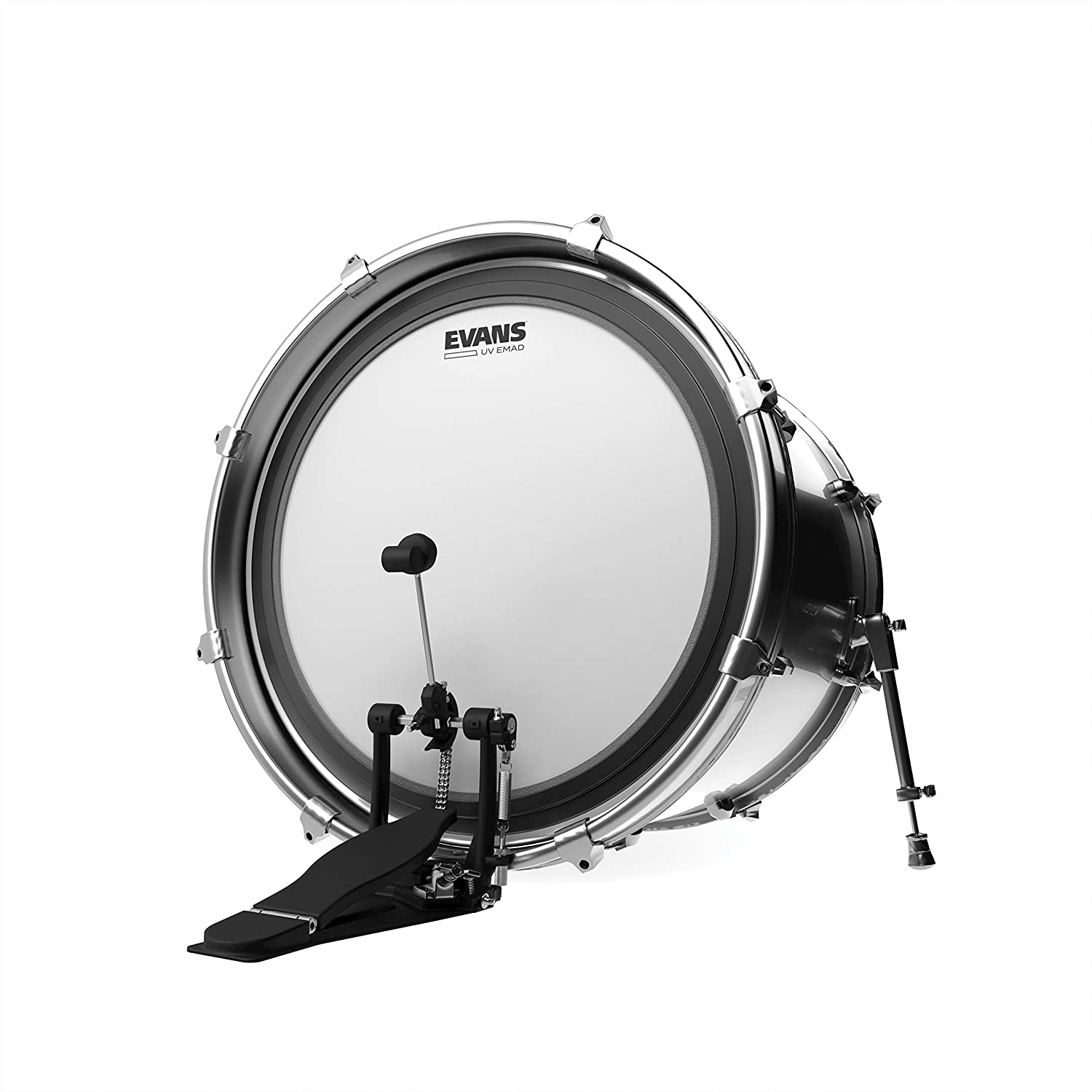 Evans Bass Drum Heads - EMAD UV Coated Bass Drumhead - BD22EMADUV - 22 Inch, White - Image 2