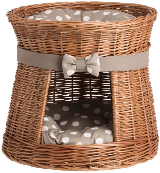 e-wicker24 Basket of willow, basket, basket, Honey Yellow, 48 x 48 x 43 cm