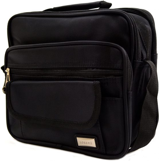 Mens/Ladies Smooth Canvas Style Work/Travel 'Small Messenger' Cross Body Bag - Image 3