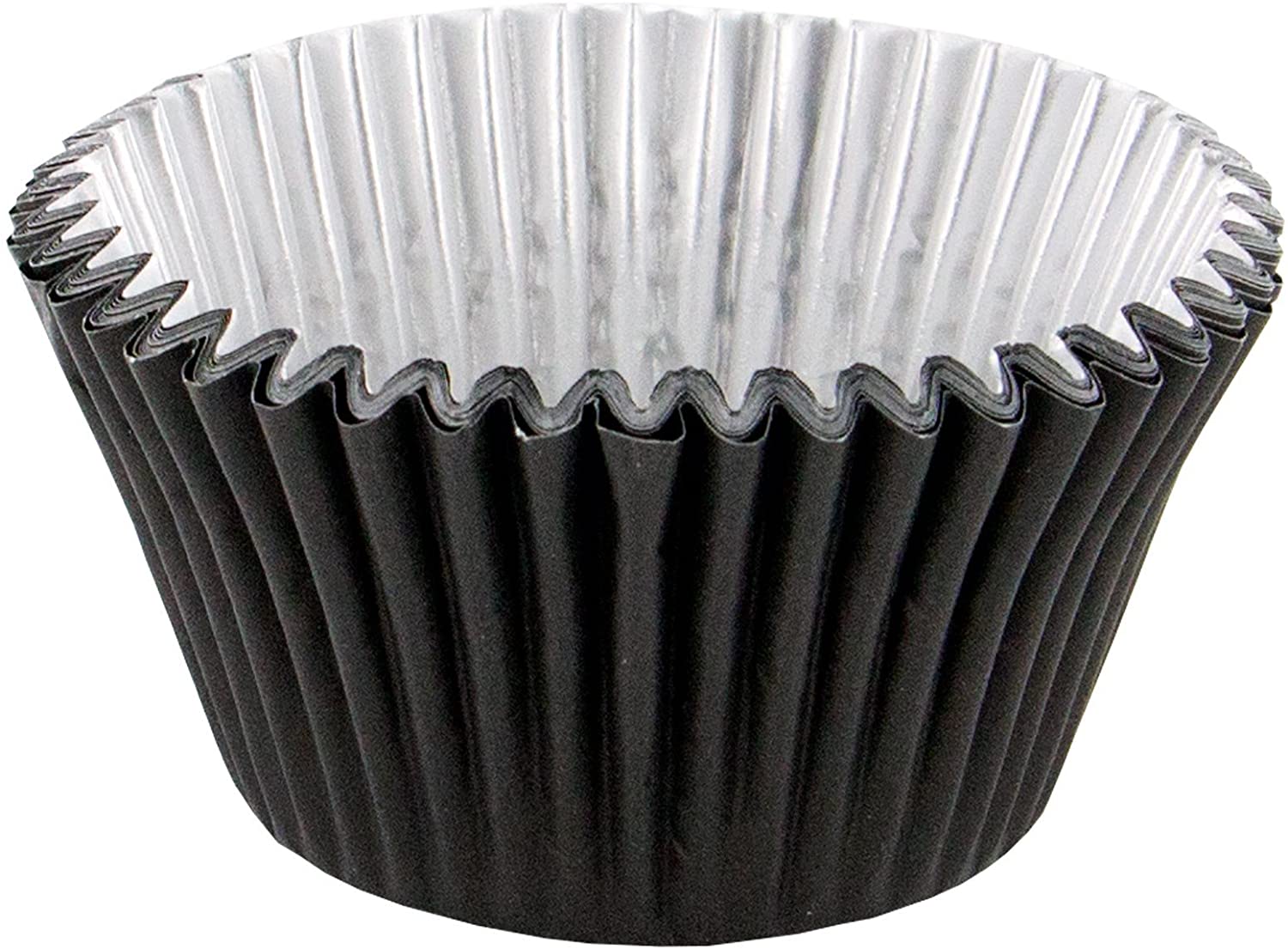 PME Black Foil Lined Baking Cases for Cupcakes, Standard Size with Deeper Fill, Pack of 30
