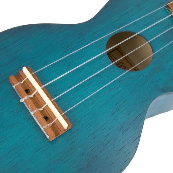Mahalo Kahiko Soprano Ukulele, Quality Wood Ukulele with Geared Machine Head, Case Included, 2500 BU/MK1 (55.2 x 16.4 x 8 cm)- Blue - Image 2