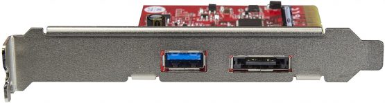 StarTech USB 3.1 PCIe Card - 2 port - 1 x USB-A and 1 x eSATA - 10Gbps - USB 3.1 Card - eSATA Card - USB 3.1 Expansion Card (PEXUSB311A1E) - Image 2