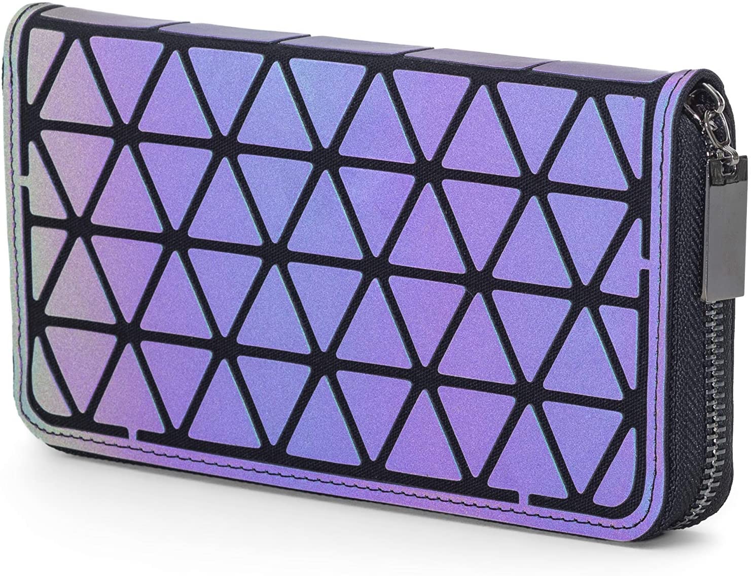 Majestic Peacock Geometric Holographic Wallet Purse Unique Iridescent Luminous Colour Changing Quirky Special Ladies Teenager Zipped + Store Phone Unusual Different Idea OwnIt - Image 4