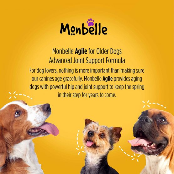 Monbelle Dog Joint & Agility 120 Tablets - Soothes Hip, Lipped Muscle & Joints Supplement for Stiff Dogs & Aids Mobility - Glucosamine & Natural Chondroitin for Dog Joint Care - UK Manufactured - Image 3