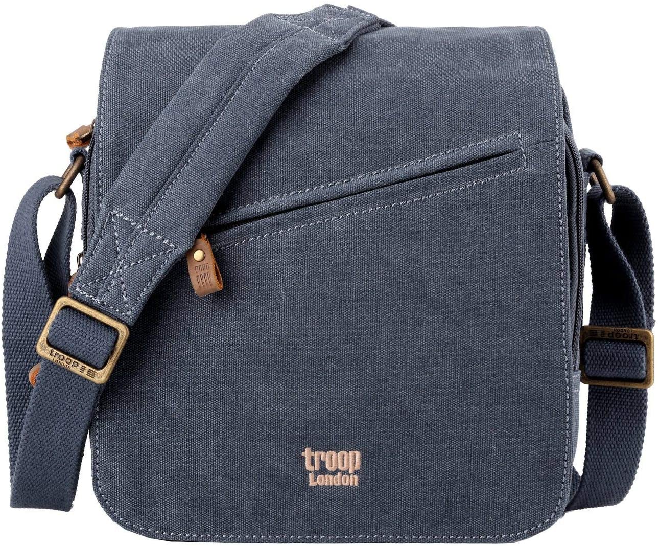 Troop London TRP0238 Classic Canvas Across Body Bag Blue, M