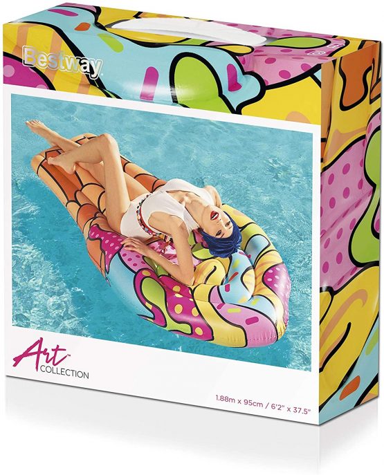 Bestway Unisex's Pop Cone Luftmatratze Ice Cream Pool Float, Inflatable Rubber Ride on for Kids and Adults, Swim aid, Multi, 188 x 95 cm, 43185-19 - Image 3