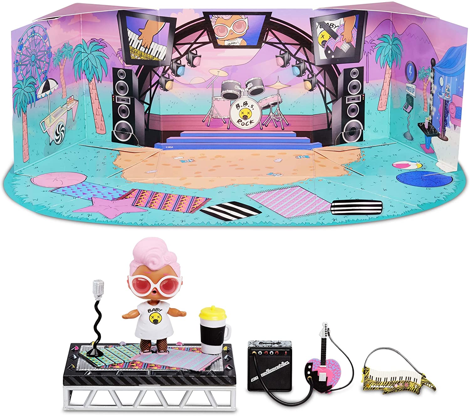 L.O.L. Surprise! 564935E7C Furniture, Doll Furniture and Collectible Figure with Accessories Music Festival with Grunge Grrrl - Image 4