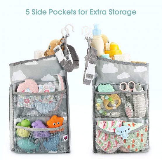 Best Hanging Diaper Caddy Stacker for Changing Table Crib playard and Wall, Baby Nursery Organizer, Large Capacity Diaper Nursery Organization, Baby Shower Gift for Newborn Boys and Girls - Image 4