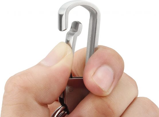 Wisdompro Keychain, 2 Pack Heavy Duty Stainless Steel Key-Clips with Belt Hook - Image 3