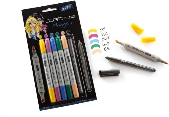 Copic Ciao 5+1 Manga Marker Set - 1 (Pack of 5 + Multiliner Pen) - Image 2