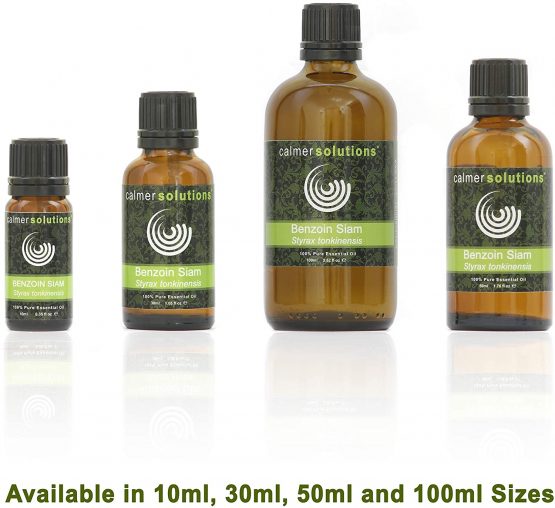 Calmer Solutions Benzoin 100% Pure Essential Aromatherapy Oil 10ml - Image 3