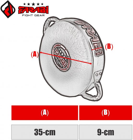 Farabi Real Leather Strike Pad Boxing Pads Muay Thai MMA Taekwondo Kickboxing Punching training Pads Focus pad dummy pads strike anywhere Thai pad kick pad training punching sparring pads. - Image 2