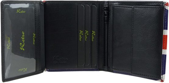 Mens Leather Wallet by Retro with Union Jack Golunski Gift Box RFID Protection - Image 4