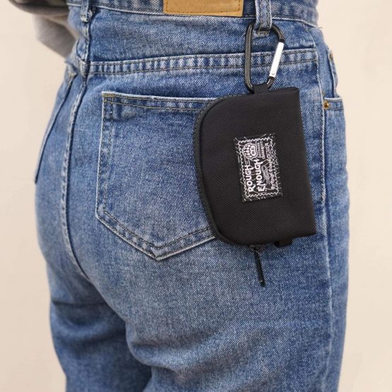 Rough Enough Key Holder Credit Card Holder Wallet Small Coin Purse for men women with Carabiner Clip Keychain Organiser Pouch Bag Black - Image 4