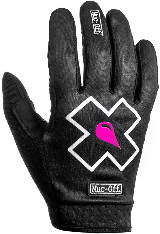 Muc-Off 20101 Black MTB Premium, Handmade Slip-On Gloves for Bike Riding-Breathable, Touch-Screen Compatible Material
