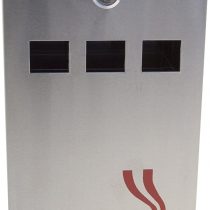 FURNISHED Silver Wall Mounted Outdoor Ashtray Cigarette Ash Tray Stainless Steel Bin Club Pub