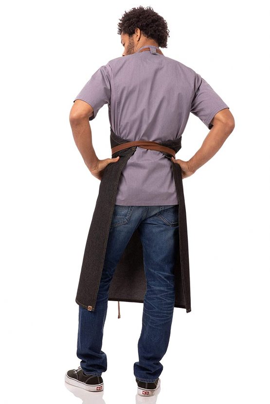 Chef Works B340 Memphis Bib Apron, Size: 863 mm L x 812 mm W, Colour: Black - Image 2