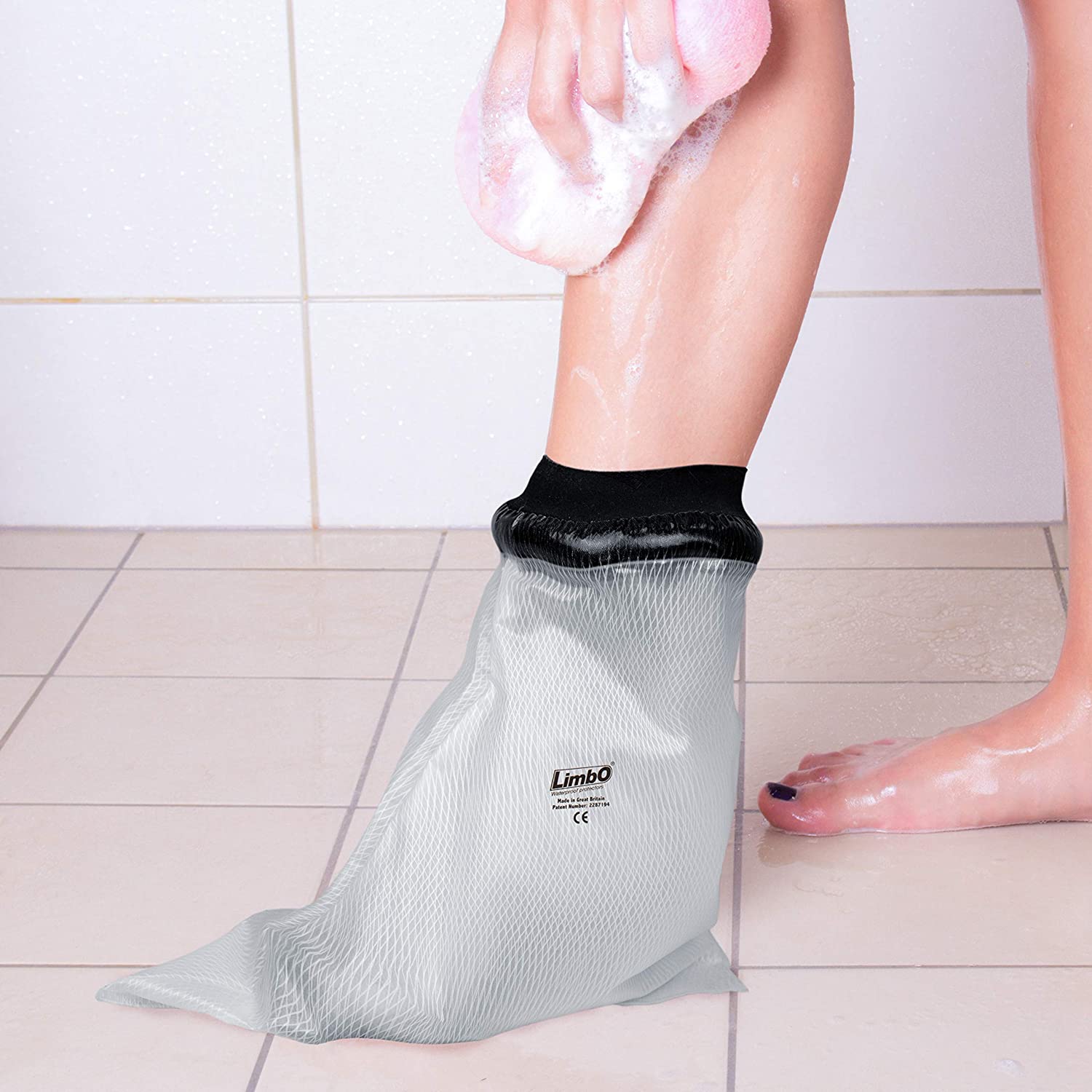 LimbO Waterproof Protection for Light Foot Dressing. M20 Fits Ankle 20-25 cm Circumference. Suitable for Shower Only - Image 2