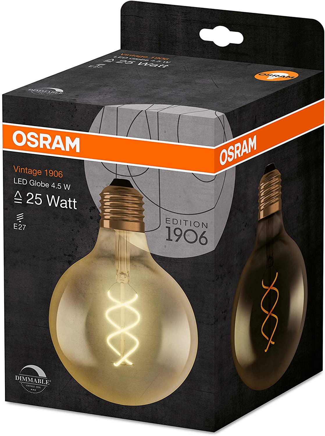 OSRAM LED Vintage Edition 1906 Globe 125 mm Gold Dimmable Gold, Warm White - Image 3