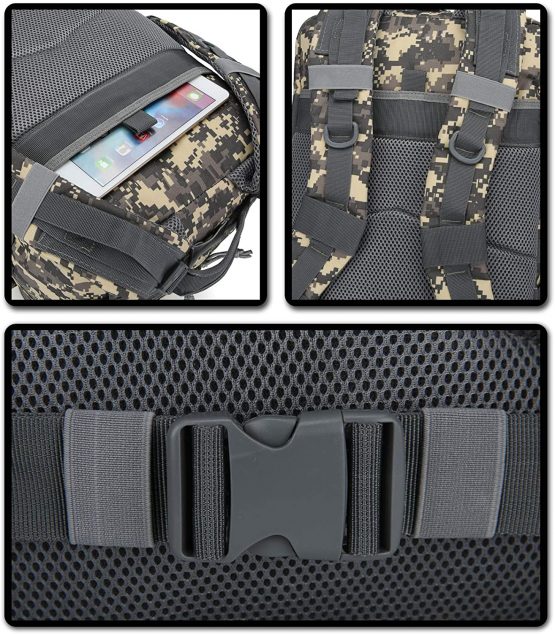Doshwin 40L Military Backpack Tactical Army Assault Pack Molle Camo Rucksack for Camping Trekking Travel Hiking - Image 4