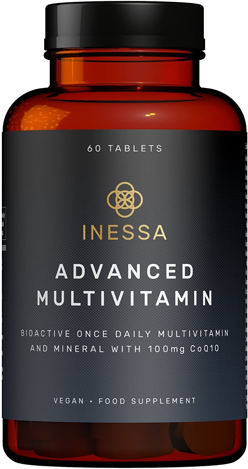 Inessa Multivitamin with CoQ10 100mg, Vitamin D3 2000 IU, K2 100mcg, B ...