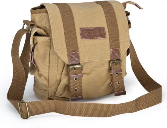 Gootium 21217KA Vintage Canvas Satchel Classic Messenger Bag,Khaki - Image 4