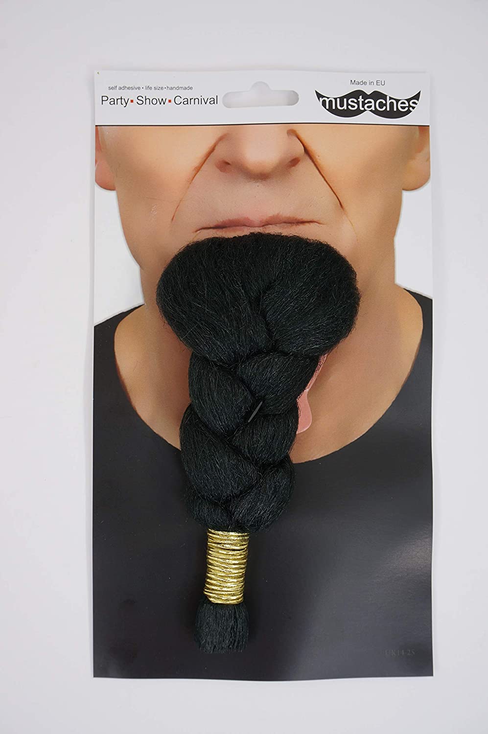 Mustaches Self Adhesive, Novelty, Pharaoh Fake Beard, False Facial Hair, Black Color - Image 4