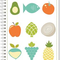 BookFactory Recipe Book/Recipe Journal/Notebook/Blank Cook Book - 120 Total Recipe Pages (6" X 9") 60 Individual Recipes, Translux Cover, Wire-O Binding (JOU-120-69CW-PP-(RecipeJournal))
