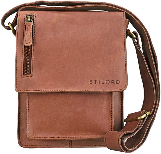 STILORD 'Finn' Small Shoulder Bag for Men Vintage Cross Body Bag Suitable for 8.4 inch Tablets Satchel Genuine Leather - Image 3
