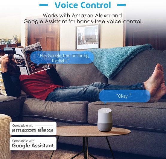 Smart Power Strip, Meross WiFi Smart Plug with 4 AC Outlets WiFi Outlets Compatible with Alexa Google Assistant SmartThings App Remote Control - Image 2