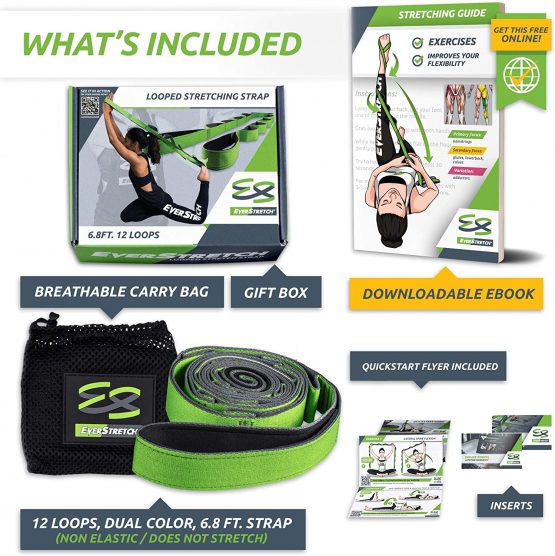 EverStretch Non-Elastic Stretching Strap with Loops - Move Freely with This Looped Stretch Strap Premium Stretch Band for Sports, Physical Therapy and Recovery from Knee Replacement Surgery. - Image 3