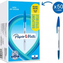 Paper Mate 045 Ballpoint Pens | Medium Point (1.0 mm) | Blue Ink | 50 Count
