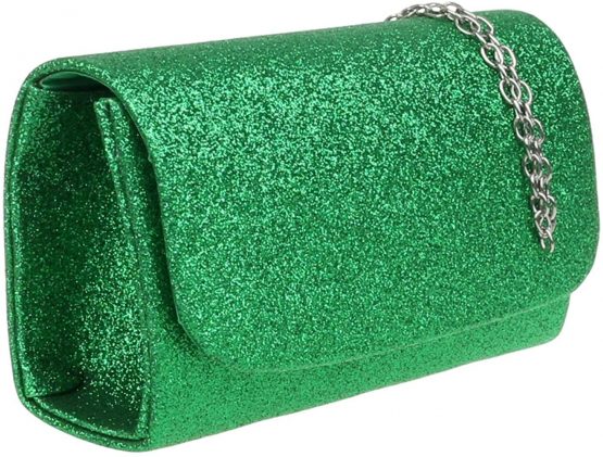 Girly Handbags Glitter Plain Clutch Bag - Image 2