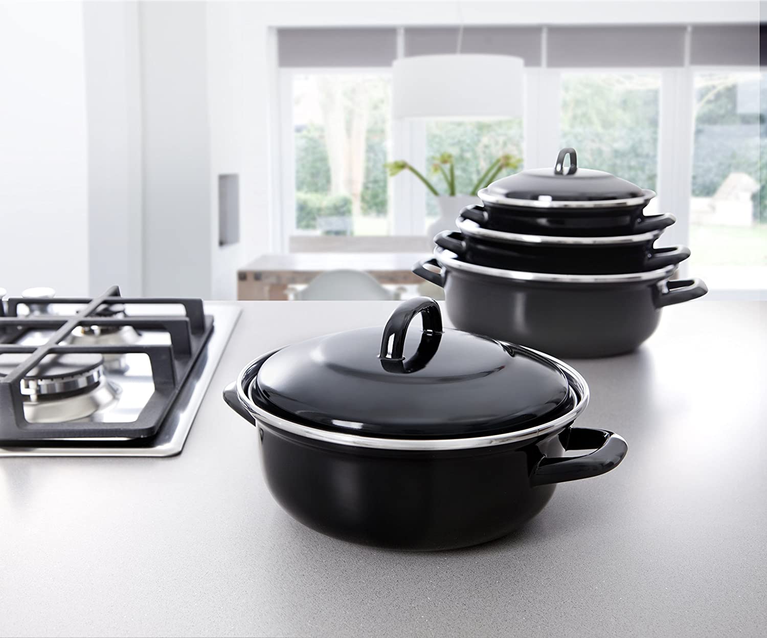 BK Cookware B1208.520 20 cm 1.4 Litre Fortalit Dutch Oven, Black - Image 2