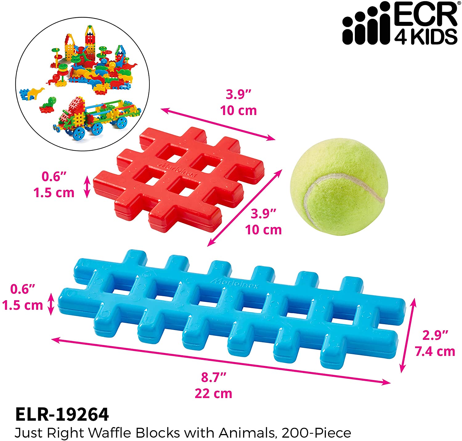Marioinex Waffle Blocks Mix, 200 Pieces Packed In a Carton, Multicolor - Image 2