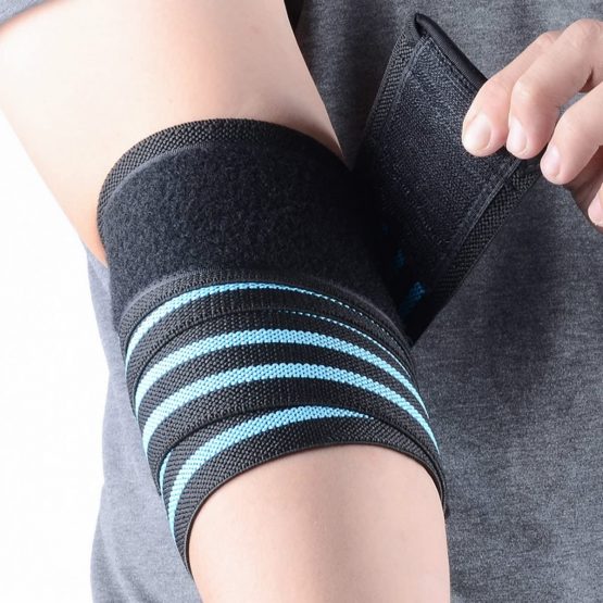 Grofitness Professional 40" Elbow Wrist Wraps Pair of Elbow Support Brace for Weight Lifting, Chin Up One Pair with Carry Bag - Image 3