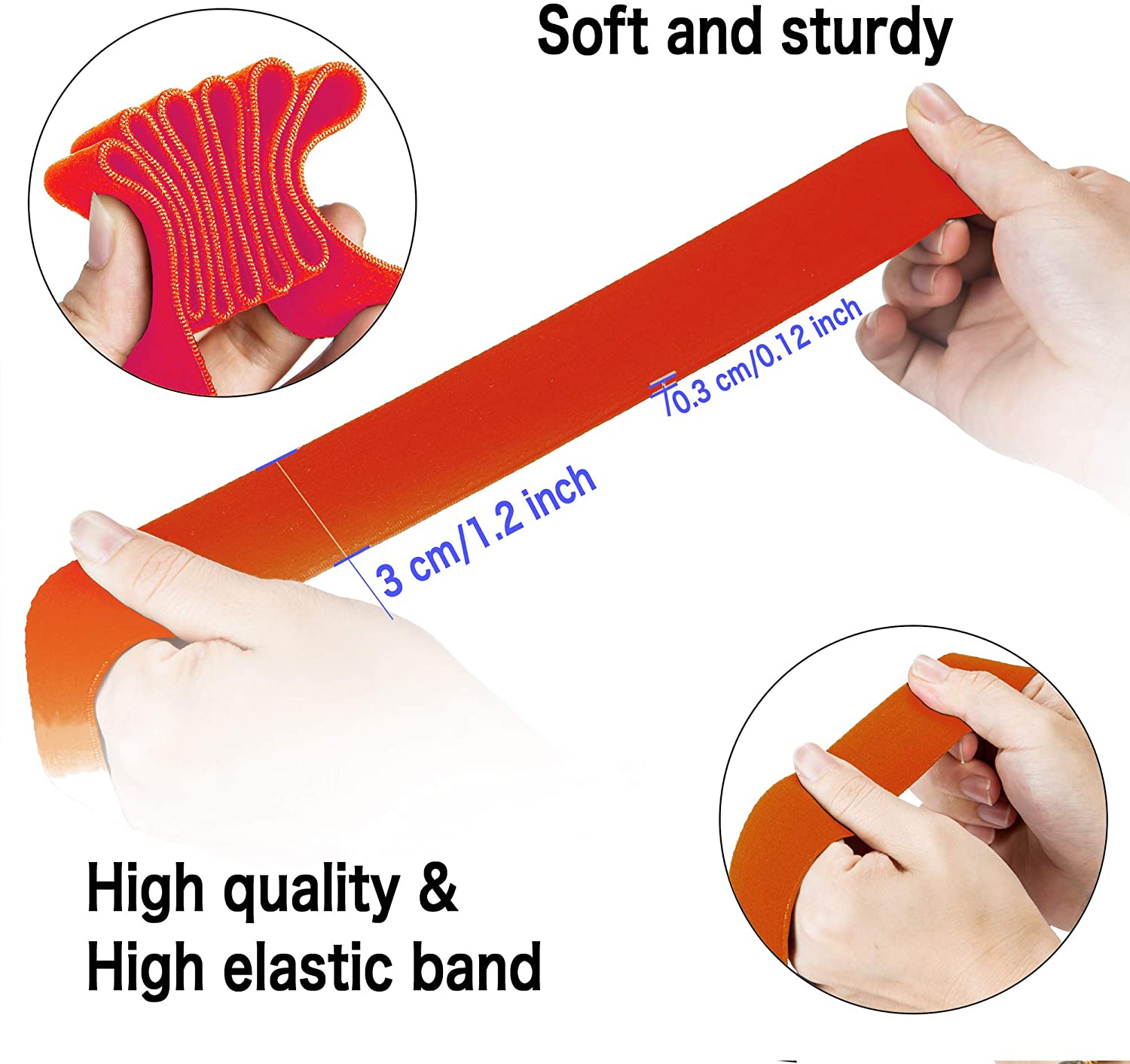 ZINZ Luggage Strap, High Elastic Suitcase Belt Adjustable Bag Bungees for Easier Travel,Red, 94.5 inch - Image 3