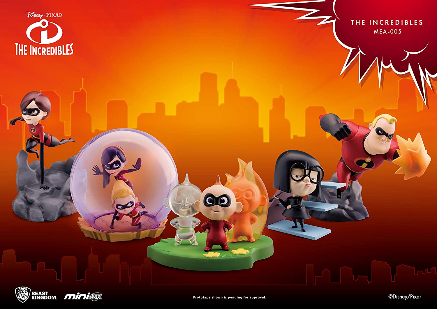 Beast Kingdom The Incredibles: Mea-005 Mr. Incredible Mini Egg Attack Statue, Multicolor, Small - Image 4