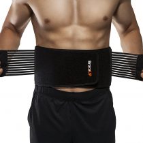 Back Support Belt by BraceUP for Men and Women - Breathable Waist Lumbar Support Lower Back Brace for Sciatica, Herniated Disc, Scoliosis Lower Back Pain Relief, with Dual Adjustable Straps (L/XL)