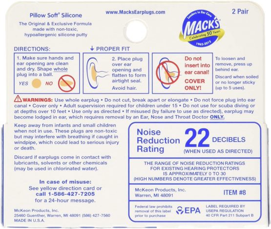Mack's Pillow Soft Ear Plugs (2 Pair) - Beige - Image 3