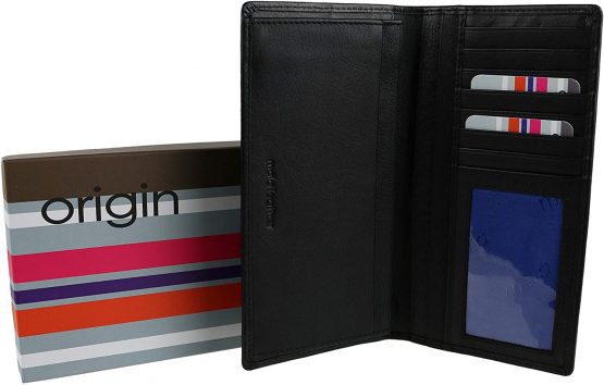 Mens Quality RFID Leather Suit Wallet by Mala; Origin Collection Gift Boxed (Black) - Image 2