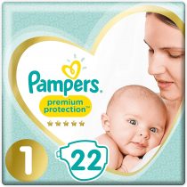 Pampers New Baby Nappies Carry Pack, Size 1, Pack of 22
